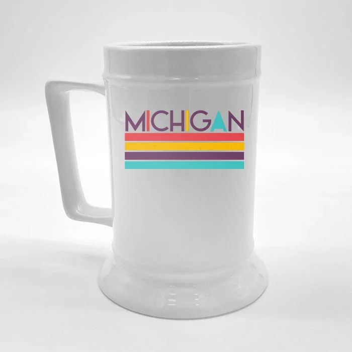 Retro Colors Michigan Front & Back Beer Stein