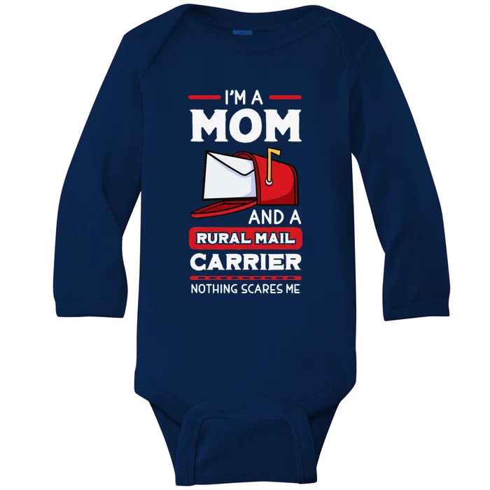 Rural Carriers Mom Mail Postal Worker Mother's Day Postman Baby Long Sleeve Bodysuit