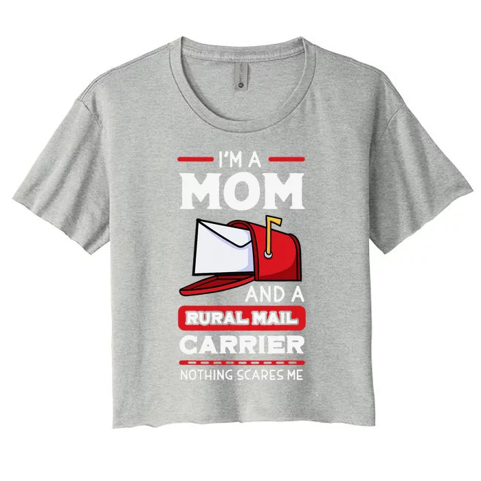 Rural Carriers Mom Mail Postal Worker Mother's Day Postman Women's Crop Top Tee