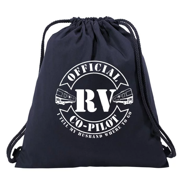 RV CoPilot Motorhome Camping Retirement Adventure Drawstring Bag