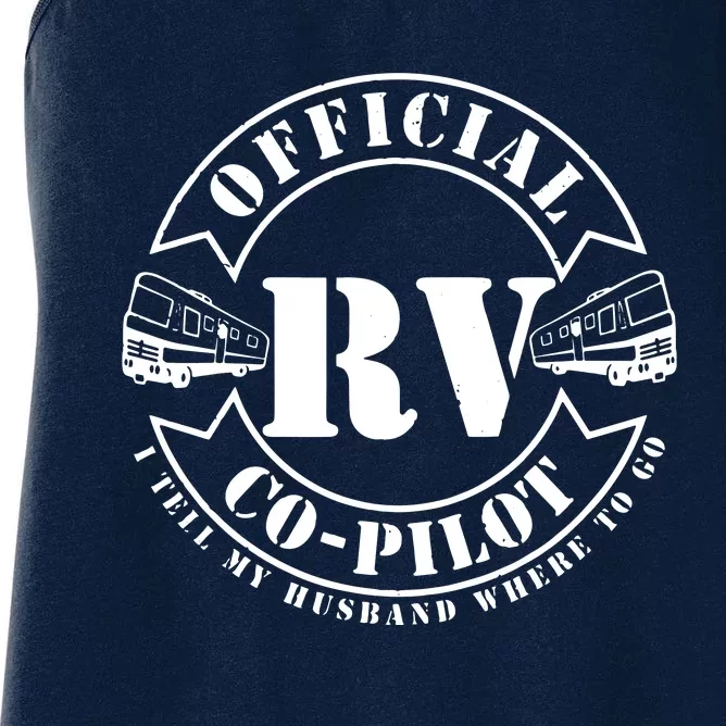 RV CoPilot Motorhome Camping Retirement Adventure Women's Racerback Tank