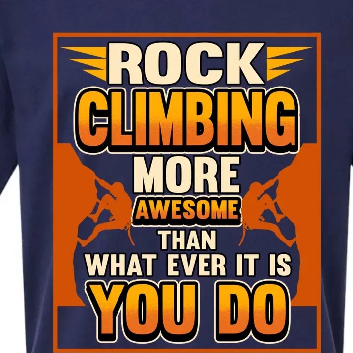 Rock Climbing More Awesome Male Female Climber Funny Gift Sueded Cloud Jersey T-Shirt