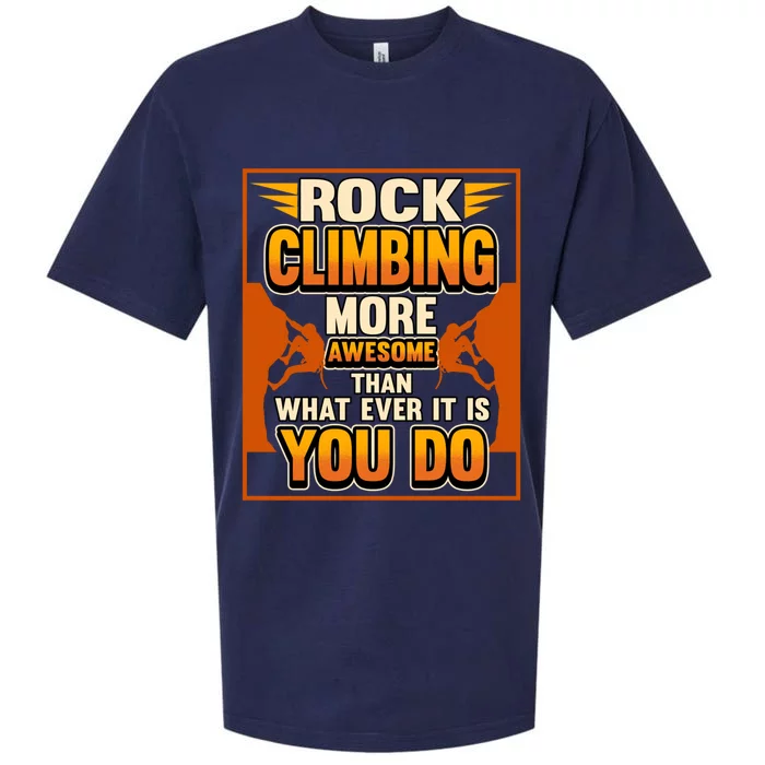 Rock Climbing More Awesome Male Female Climber Funny Gift Sueded Cloud Jersey T-Shirt