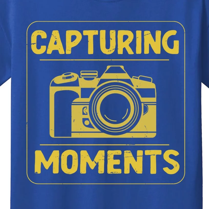 Retro Capturing Mots Photographer Camera Meaningful Gift Kids T-Shirt