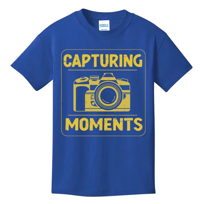 Retro Capturing Mots Photographer Camera Meaningful Gift Kids T-Shirt