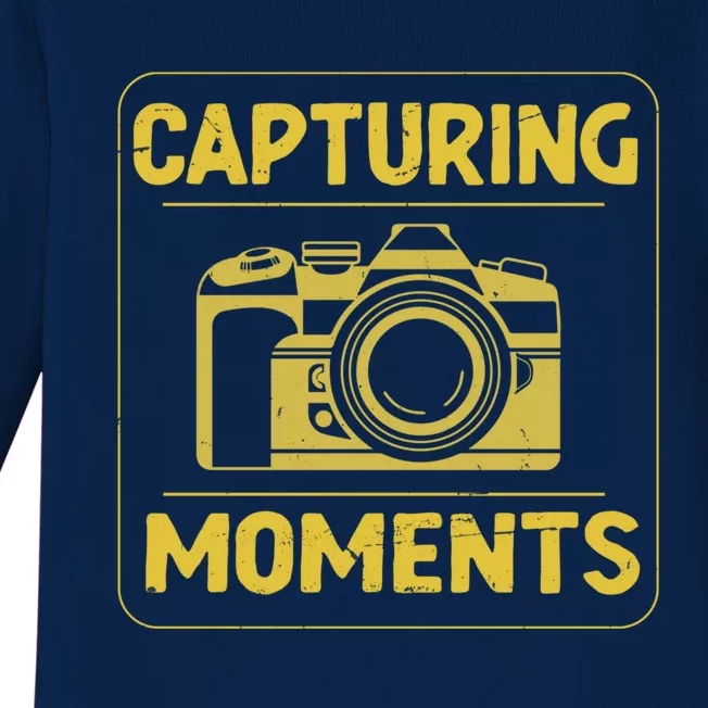 Retro Capturing Mots Photographer Camera Meaningful Gift Baby Long Sleeve Bodysuit