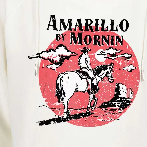 Retro Country Music Amarillo By Morning Western Cowboy Gift Womens Funnel Neck Pullover Hood