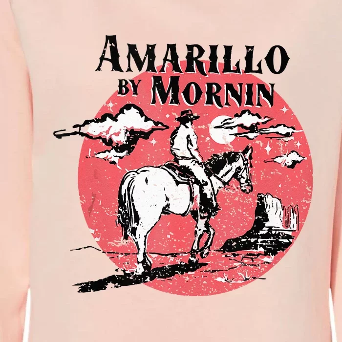 Retro Country Music Amarillo By Morning Western Cowboy Gift Womens California Wash Sweatshirt