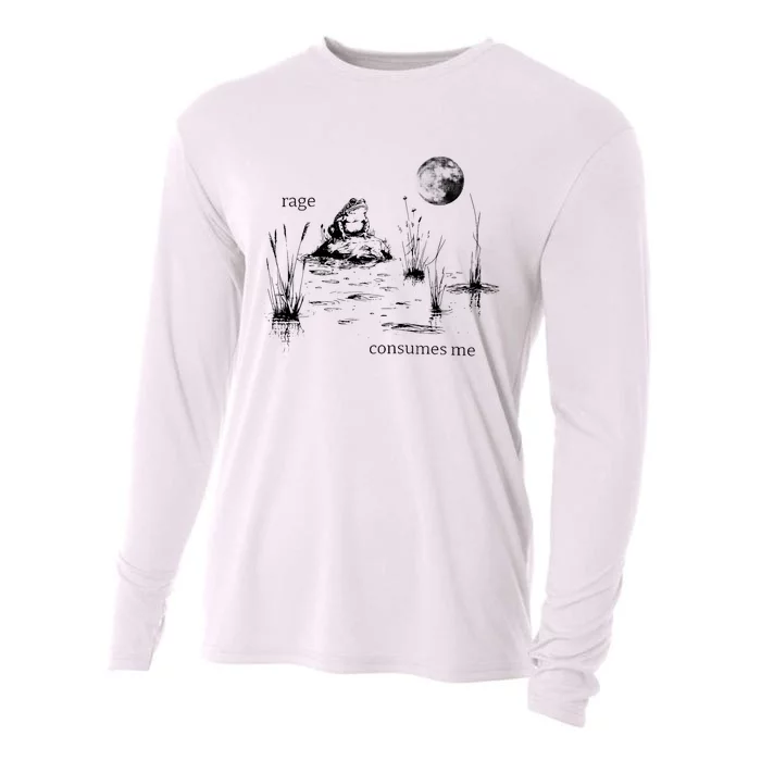 Rage Consumes Me Frog Funny Cooling Performance Long Sleeve Crew