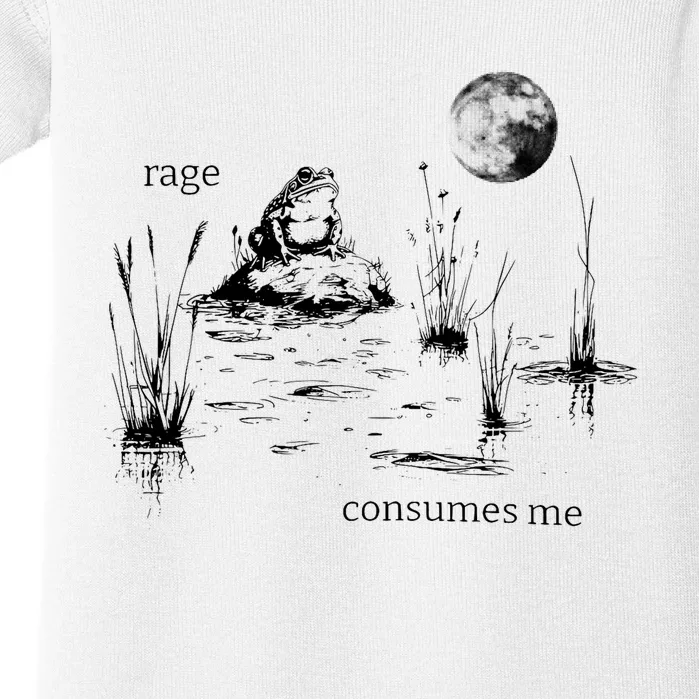 Rage Consumes Me Frog Funny Baby Bodysuit