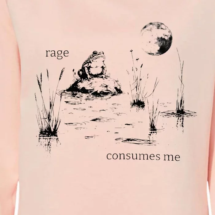 Rage Consumes Me Frog Funny Womens California Wash Sweatshirt