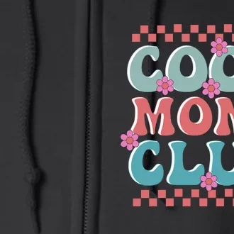 Retro Cool Moms Club Mothers Day Full Zip Hoodie