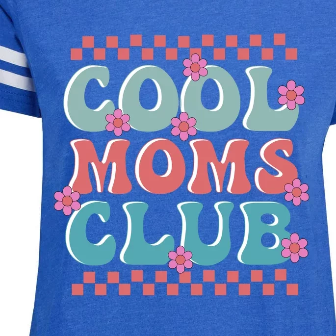 Retro Cool Moms Club Mothers Day Enza Ladies Jersey Football T-Shirt