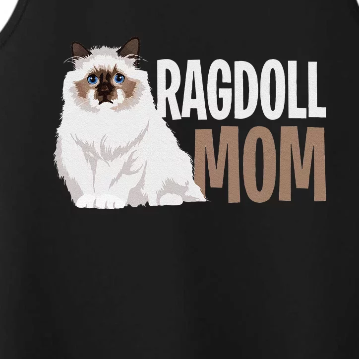 Ragdoll Cat Mom Funny Cat Owner Lovers Performance Tank