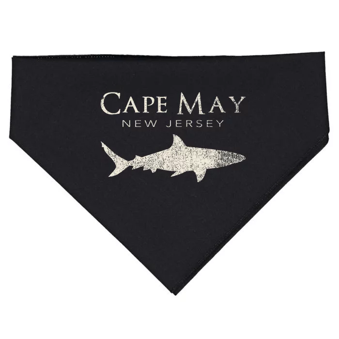 Retro Cape May Nj Shark USA-Made Doggie Bandana