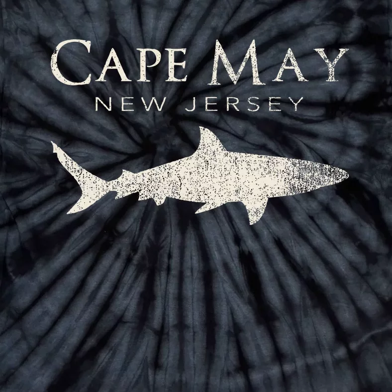 Retro Cape May Nj Shark Tie-Dye T-Shirt