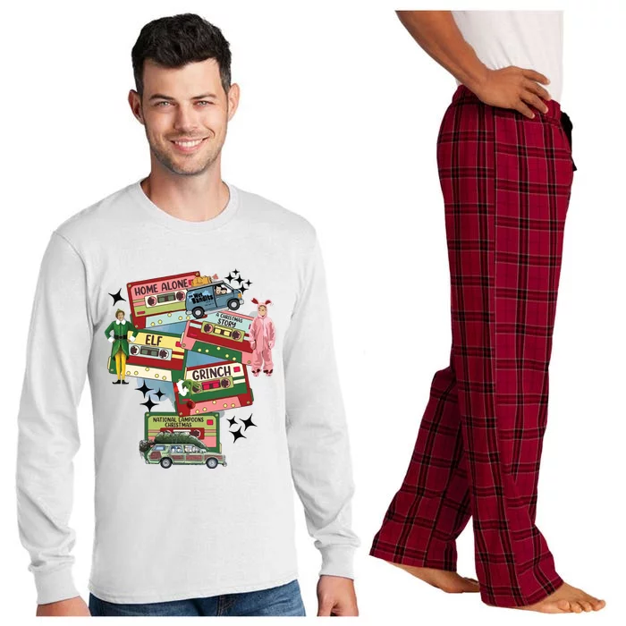 Retro Christmas Movie Long Sleeve Pajama Set