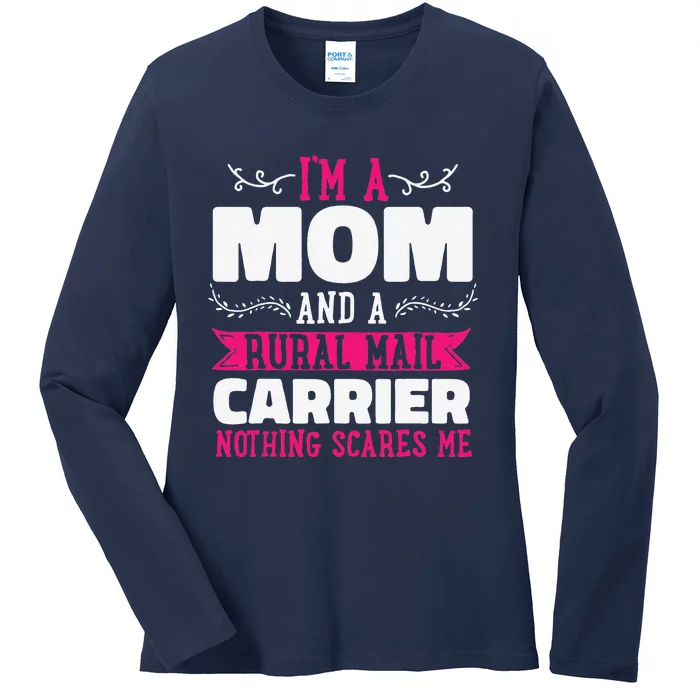 Rural Carriers Mom Mail Postal Worker Postman Mother's Day Ladies Long Sleeve Shirt