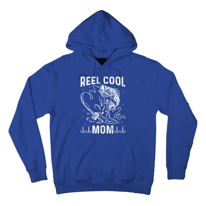 Reel Cool Mama Fishing Mom Fishing Lovers Retro Gift Hoodie