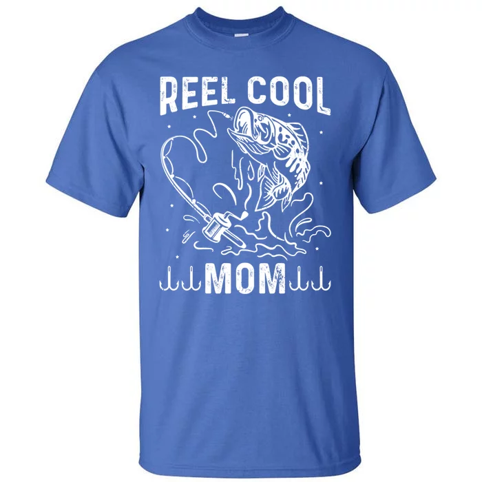 Reel Cool Mama Fishing Mom Fishing Lovers Retro Gift Tall T-Shirt