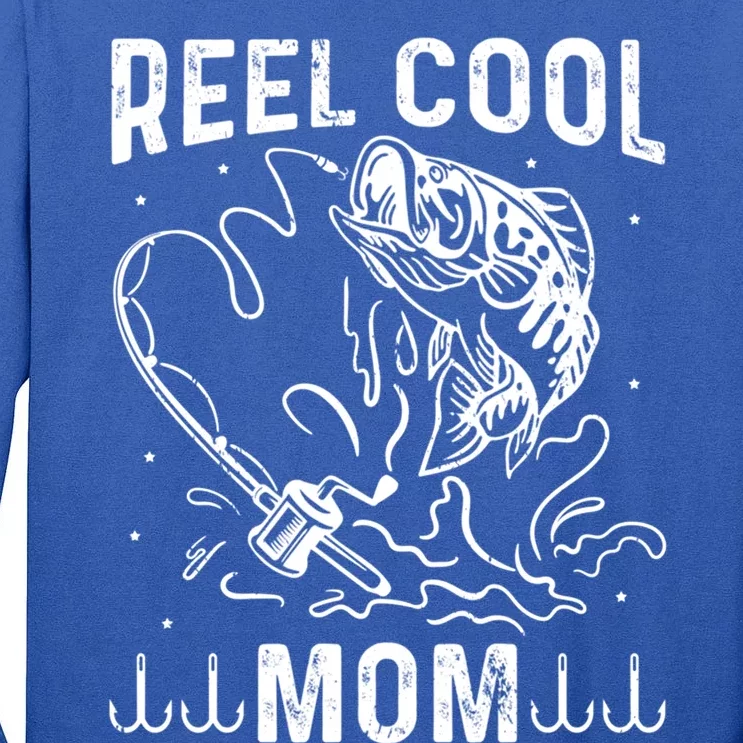 Reel Cool Mama Fishing Mom Fishing Lovers Retro Gift Tall Long Sleeve T-Shirt