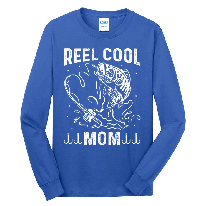 Reel Cool Mama Fishing Mom Fishing Lovers Retro Gift Tall Long Sleeve T-Shirt