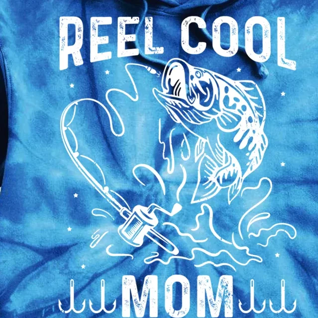 Reel Cool Mama Fishing Mom Fishing Lovers Retro Gift Tie Dye Hoodie