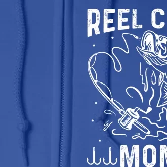 Reel Cool Mama Fishing Mom Fishing Lovers Retro Gift Full Zip Hoodie