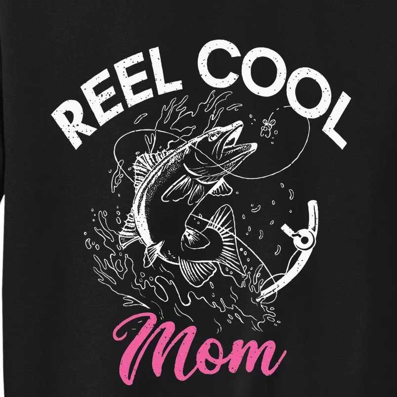 Reel Cool Mom Angling Hunting Fishing Tall Sweatshirt