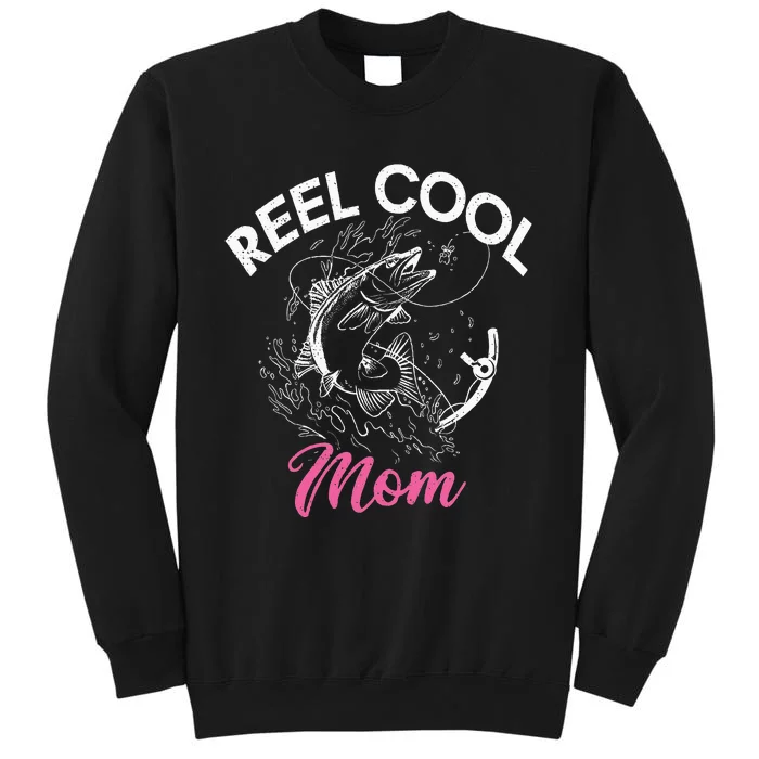 Reel Cool Mom Angling Hunting Fishing Tall Sweatshirt