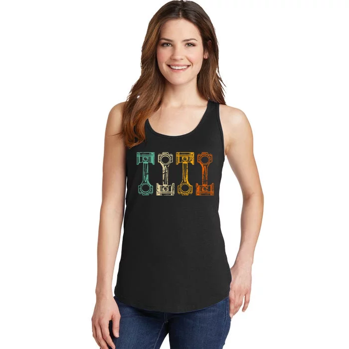 Retro Car Mechanic Vintage Tuner Ladies Essential Tank