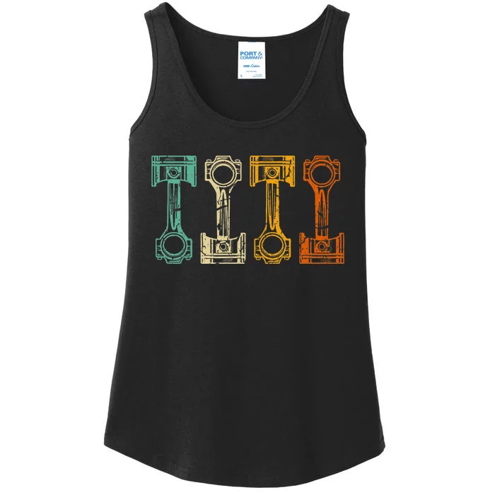 Retro Car Mechanic Vintage Tuner Ladies Essential Tank