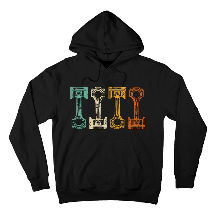 Retro Car Mechanic Vintage Tuner Tall Hoodie