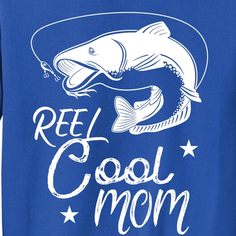 Reel Cool Mom Fathers Day Fishing Mom Great Gift Tall Sweatshirt