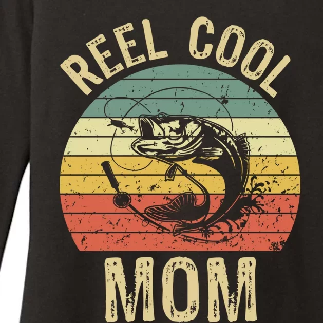 Reel Cool Mom Fishing Funny Gift Fishing Lovers Retro Gift Womens CVC Long Sleeve Shirt