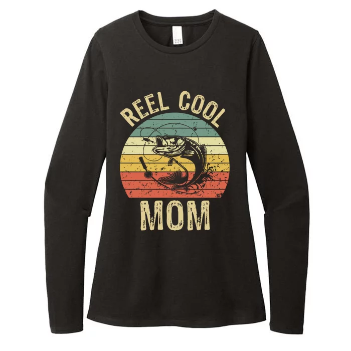 Reel Cool Mom Fishing Funny Gift Fishing Lovers Retro Gift Womens CVC Long Sleeve Shirt