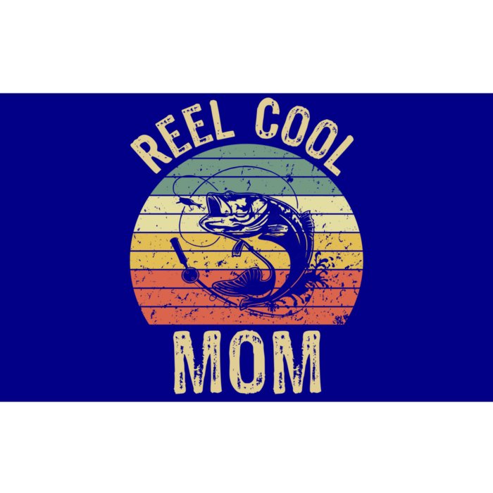 Reel Cool Mom Fishing Funny Gift Fishing Lovers Retro Gift Bumper Sticker