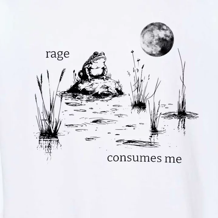 Rage Consumes Me Frog Funny Garment-Dyed Sweatshirt