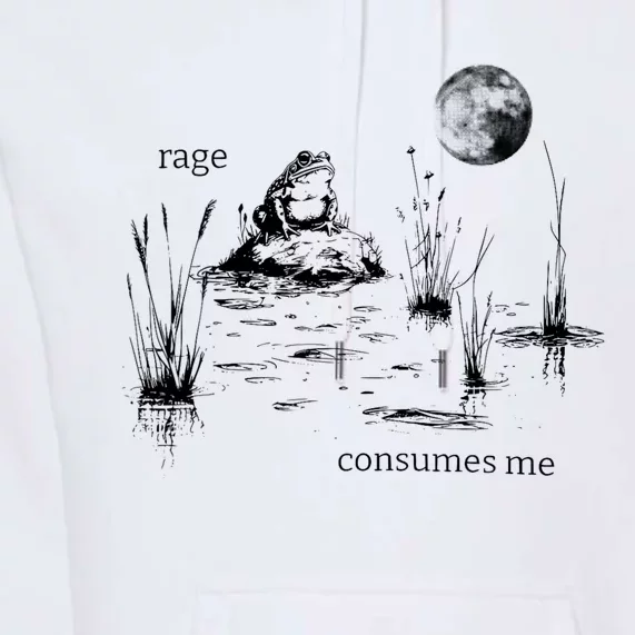 Rage Consumes Me Frog Funny Premium Hoodie