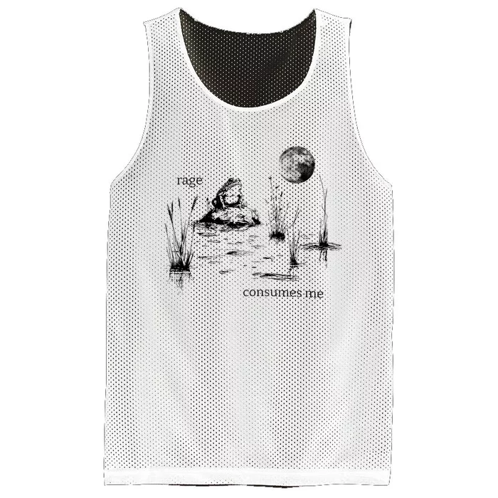 Rage Consumes Me Frog Funny Mesh Reversible Basketball Jersey Tank