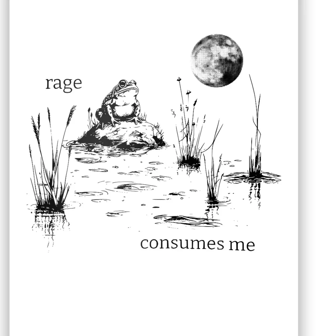 Rage Consumes Me Frog Funny Poster