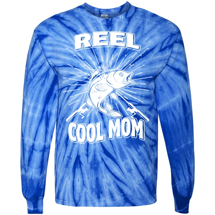 Reel Cool Mom Fishing 'S Hobby Pole Lake Gift Tie-Dye Long Sleeve Shirt