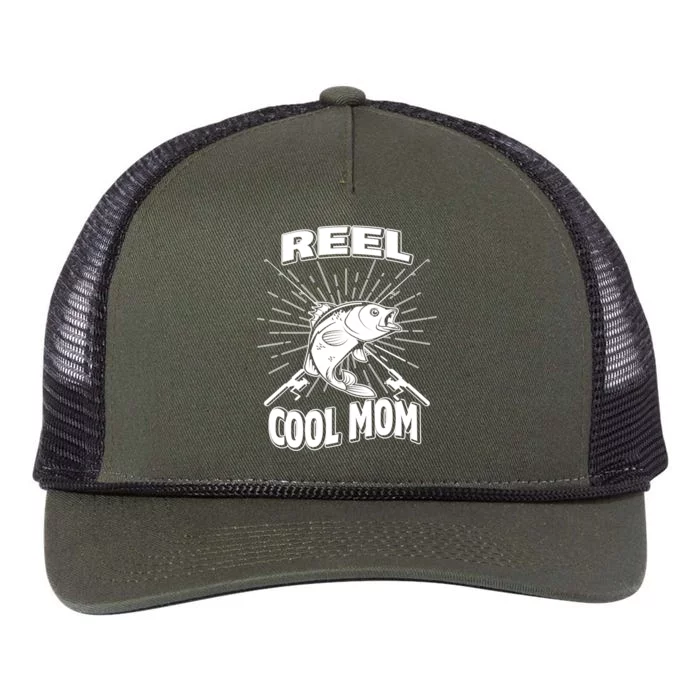 Reel Cool Mom Fishing 'S Hobby Pole Lake Gift Retro Rope Trucker Hat Cap