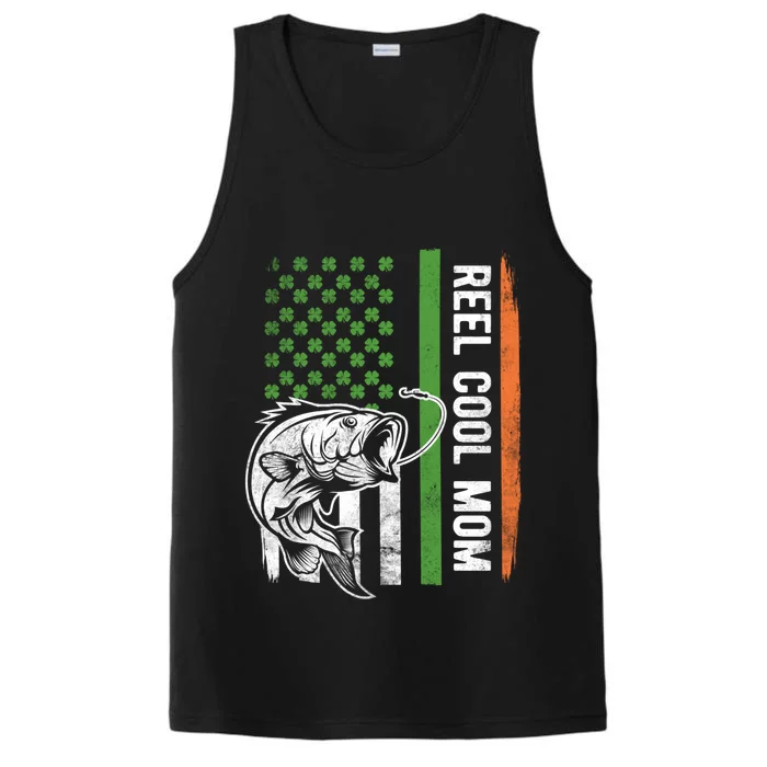 Reel Cool Mom St Patrick's Day Irish American Flag Gift Performance Tank