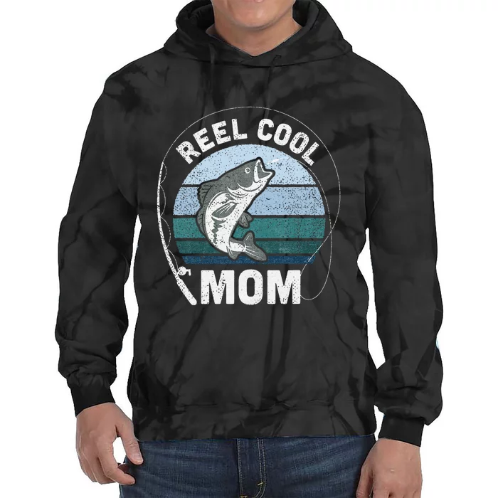 Reel Cool Mom Fishing Mothers Day Tie Dye Hoodie