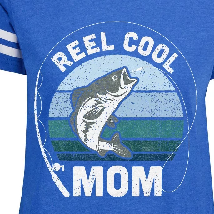 Reel Cool Mom Fishing Mothers Day Enza Ladies Jersey Football T-Shirt