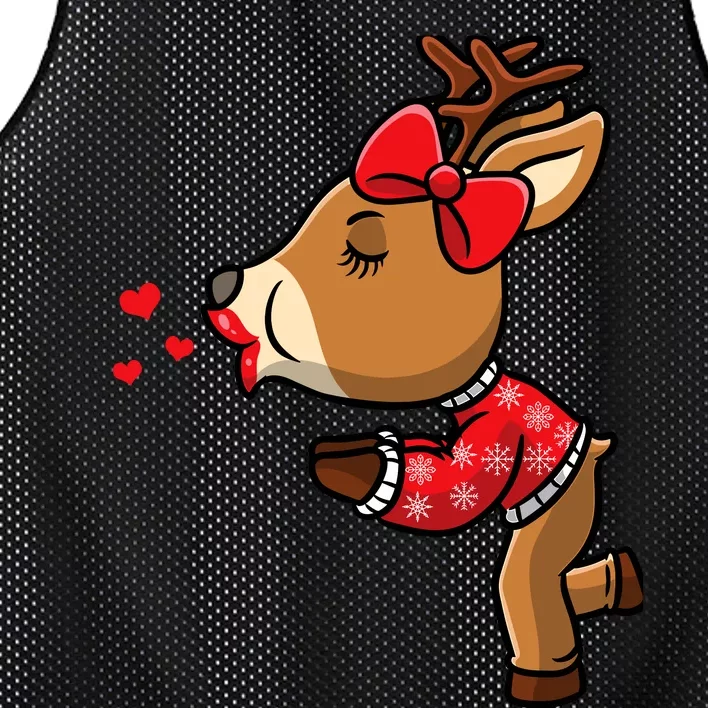 Reindeer Christmas Matching Couple Mesh Reversible Basketball Jersey Tank