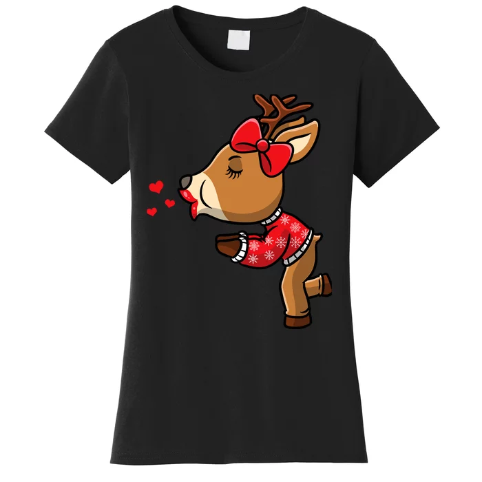 Reindeer Christmas Matching Couple Women's T-Shirt