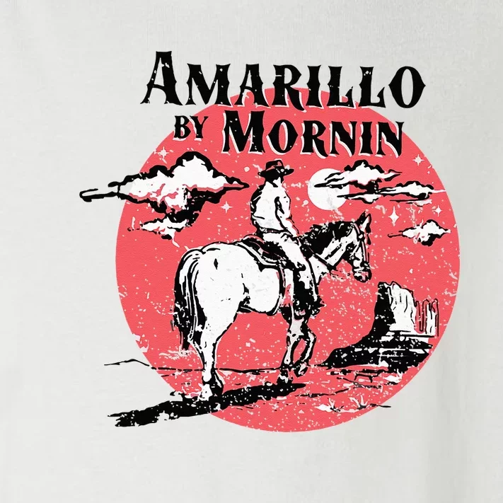 Retro Country Music Amarillo By Morning Western Cowboy Gift Toddler Long Sleeve Shirt