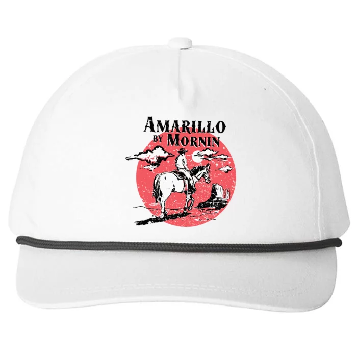 Retro Country Music Amarillo By Morning Western Cowboy Gift Snapback Five-Panel Rope Hat